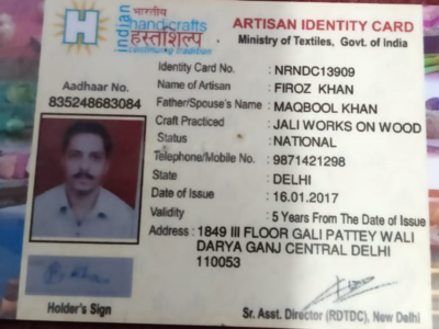 Firoz Khan Artisan Card